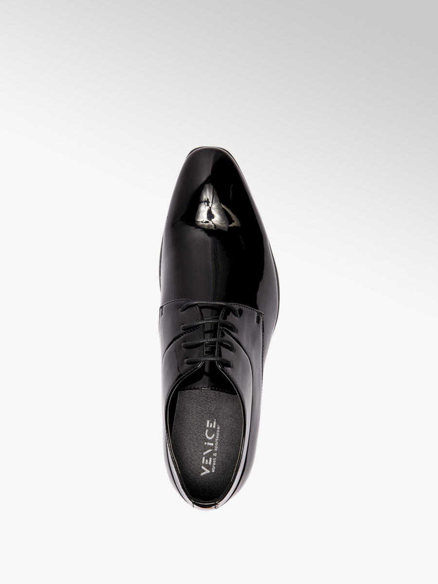 Venice Zwarte geklede lak veterschoen Gratis Bezorgd Venice Zwarte geklede lak veterschoen Gratis Bezorgd